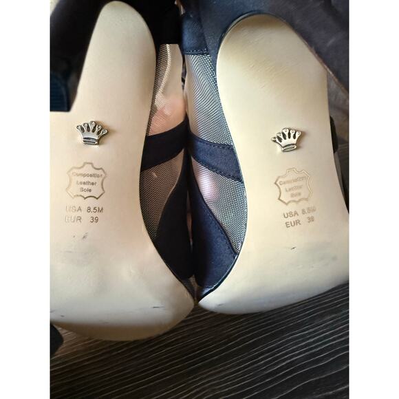 NWOT Nina Cherie Black and White Dress Mesh Pump Sz. 8.5 - Picture 4 of 10